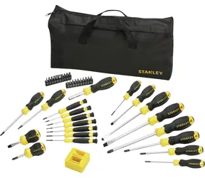 Stanley Schraubendreher und Bitsatz (42 Stück) / Flach | Kreuz | TORX