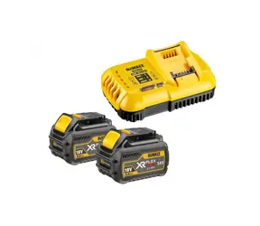 DeWalt DCB118T2 / DCB118 Ladegerät Set + 2x DCB546 Akku / 18V und 54V / 6,0Ah XR Flexvolt