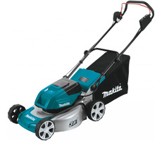 Makita DLM460Z / Akku-Rasenmäher / 2x18V / 3300 U/min / bis zu 800 m2 / Breite 46 cm / Korb 60 l / ohne Akku