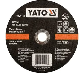 YATO YT-5923 / Trennscheibe für Metall / Durchmesser 125 x 22 mm / Schnittbreite 1,2 mm