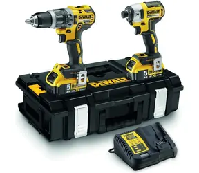 DeWalt DCK266P2 / Akku-Werkzeugset Bohrhammer & Schlagschrauber / 18V / 2x 5Ah / Koffer