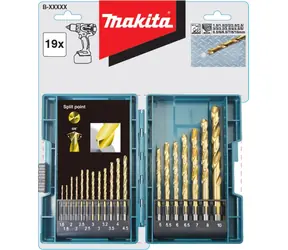 Makita B-67795 / HSS-Blechbohrer-Set / Durchmesser 1,5-10 mm / 19-tlg