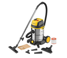 Stanley Wet&Dry SXVC30XTDE / Industriestaubsauger mit Zubehör / 1600W / 30 l / Nass- und Trockensaugen
