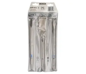 BOSCH 2607019159 / 3-teiliges SDS- PLUS Meißel-Set / 250; 250; 260 x 20; 40 mm