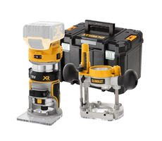 DeWalt DCW604NT / Akku-Fräsmaschine mit Zubehör / 18V / Schaftklemmung 8mm / Ohne Akku