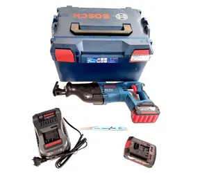 BOSCH GSA 18 V-LI / Akku-Sägeblattsäge / 18 V / 2 x 5,0 Ah / 2700 h min / Hubhöhe 28 mm / L-BOXX