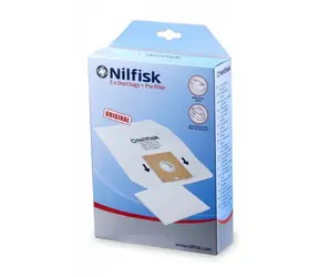 Nilfisk 78602600 Beutel für Staubsauger Nilfisk Coupe + Schaumstoffmotor-Vorfilter (5+1 Stück)