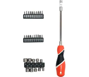 YATO Flexibler Schraubendreher mit Zubehör 31-tlg
