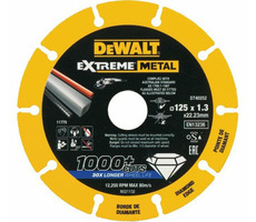 DeWalt DT40252 / Diamanttrennscheibe für Metall / Durchmesser 125 x 22,23 mm / Schnittbreite 1,3 mm