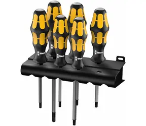 Wera 977|6 TORX Kraftform Schraubendrehersatz / Meißelschraubendreher + Ständer