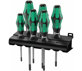Wera 367|6 Schraubendreher-Set TORX BO Kraftform PLUS / Sicherheits-TORX + Ständer