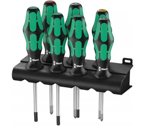 Wera 335|350|367|7 Schraubendrehersatz mit Ständer Kraftform PLUS Lasertip + Ständer