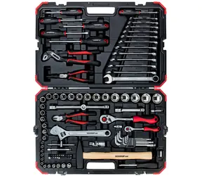 Gedore 3300063 - Werkzeug- und Steckschlüsselsatz / 1|4" + 1|2" / 100-tlg