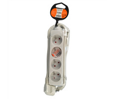 Solight -Verlängerungskabel 4 Steckdosen 1,5 m weiß / 3 x 1 mm2