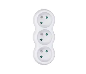 Solight Anschlussdose 3 Steckdosen 3 x 10A weiß