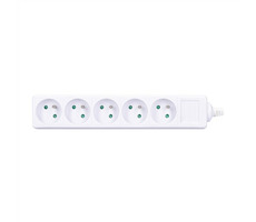 Solight Mehrfachsteckdose 5 Steckdosen weiß / 230V-16A