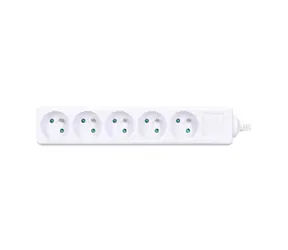 Solight Mehrfachsteckdose 5 Steckdosen weiß / 230V-16A