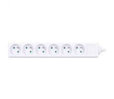 Solight Mehrfachsteckdose 6 Steckdosen weiß / 230V-16A