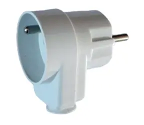 Solight Winkelstecker - mit durchgehender Steckdose - IP20 weiß