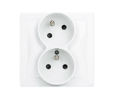 Solight 5B172 Doppelschublade Slim weiß / obere Schublade um 45° gedreht