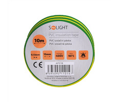 Solight AP01 Isolierband 15mm x 0,13mm x 10m gelb-grün