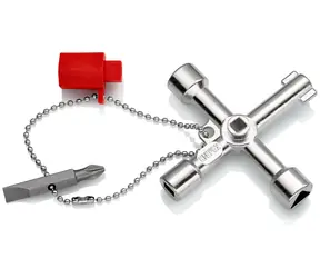 Knipex 00 11 03 Verteilerkastenschlüssel für gängige Schränke und Schließanlagen