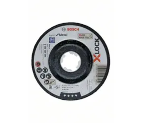 BOSCH Expert for Metal X-LOCK-System 2608619258 / Schleifscheibe mit versetzter Spitze / 115 x 6 x 22,23 mm / A 30 T BF