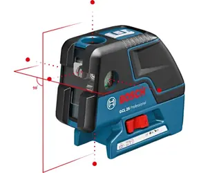 BOSCH GCL 25 / Kombilaser / Selbstnivellierbereich ± 4° / Stativgewinde 1|4" & 5|8" / IP54