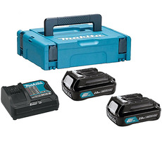 Makita Energy Kit 197658-5 / 2x Akku BL1021B / 1x Ladegerät DC10SB / 1x Makpac 821549-5