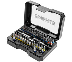 Graphite 56H600 Bit-Set 25 mm (60 Stück) / Ph & PZ & Trx & Flat & HEX / 2x magnetischer Bithalter