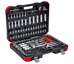 Gedore RED R45603172 - Steckschlüsselsatz / 1|2" + 1|4" + 3|8" / Chrom-Vanadium-Stahl / 172-tlg