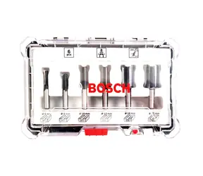 BOSCH 2607017466 / Nutfräser-Satz mit 8mm Spindel / 6-tlg