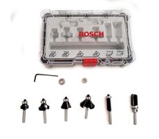 BOSCH 2607017468 / Fräser-Set mit 6-mm-Spindel Trim&Edging / 6-tlg