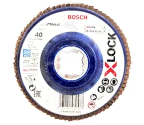 BOSCH X571 Best for Metal 2608619209 / Fächerschleifscheibe / X-LOCK / Korn 40 / 125x22,23mm 