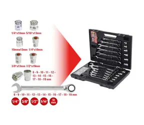 KS Tools - Ratschen-Steckschlüssel-Satz / 30-tlg