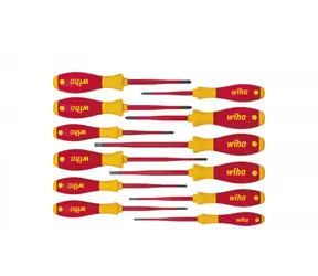 Wiha 41003 SoftFinish electric slimFix Gemischtes Schraubendreher-Set / 12-tlg