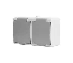 Solight 5B308 Doppelsteckdose für feuchte IP54 grau