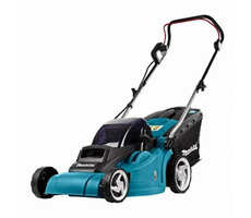 Makita DLM382PT2 / Akku-Rasenmäher / 2 x 18V / Reichweite 38 cm / Korb 40 l / 2x 5,0 Ah