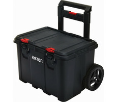 Keter Stack&#39;N&#39;Roll Rollwagen schwarz / Koffer auf Rollen / 42 x 55 x 53 cm