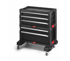 Keter Schrank mit 5 Werkzeugschubladen auf Lenkrollen schwarz / fahrbar / 56,2 x 50,2 x 28,9 cm
