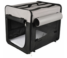 Flamingo SMART Top PLUS schwarz-grau / Hundebox / 46x36x41cm