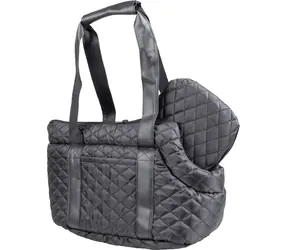 Flamingo BAILEY schwarz / Reisetasche für Hunde / 38x20x18cm