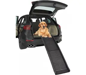 Flamingo Autorampe für Hunde 156x40x15cm schwarz 