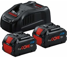 BOSCH 1600A0214C Aku-Set 2x Aku ProCore 18V 5,5 Ah + Ladegerät GAL 1880 CV / Set 2x Aku + Ladegerät / Li- ION