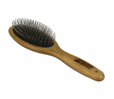 BAMBOO GROOM Große Bürste mit Edelstahlspitzen