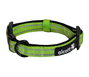 Alcott Adventure grün - Größe L / reflektierendes Halsband für Hunde