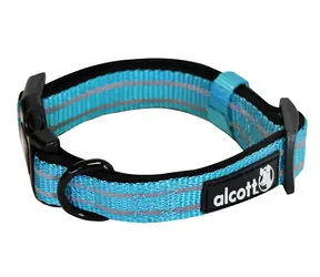 Alcott Adventure blau - Größe M / reflektierendes Halsband für Hunde