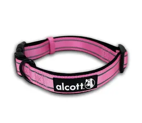 Alcott Adventure rosa - Größe M / reflektierendes Halsband für Hunde