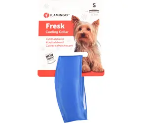 Flamingo Kühlhalsband für Hunde blau - Größe S 16-22 cm