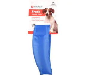 Flamingo Kühlhalsband für Hunde blau - Größe M 28-36 cm